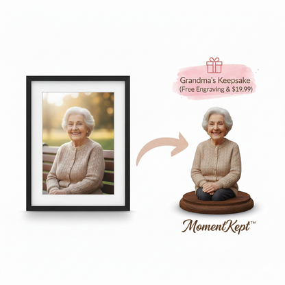 MomentKept™ Personalized 3D Figurine From Your Photo — A Memory You Can Hold